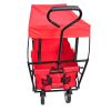 Garden Shopping Beach Cart folding wagon (red) - red