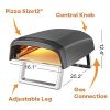 Gas Pizza Oven, Pizza Ovens for Outside Propane, Portable - Black