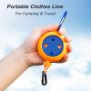 Portable Adjustable 26ft Travel Clothesline Camping Clothes Line; Laundry Dry Rope For Outdoor Fishing Camping And Indoor - Set Two