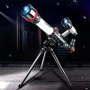 HD Astronomical Telescope Children Students Toys Gift Stargazing Monocular Teaching Aids for Science Experiment Simulate/Camping - Silver - China