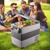 Car RV Camping And Home Use Mini Fridge Freezer Portable Car Refrigerator - As pic show - 55 L