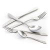 Elegant Western Utensils 20 Piece Flatware Utensil Set 4 In - Matte Silver - knife and fork