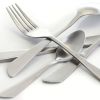 Elegant Western Utensils 20 Piece Flatware Utensil Set 4 In - Matte Silver - knife and fork