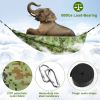 600lbs Load 2 Persons Hammock with Mosquito Net Outdoor Hiking Camping Hommock Portable Nylon Swing Hanging Bed - Camouflage