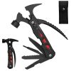 Multi-function Hammer Camping Gear Multitool Portable Outdoor Survival Gear Emergency Life-saving Hammer Escape Tool - Black