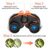 8X21 Children Telescope Binoculars Compact Shock Proof Kid Telescope For Bird Watching Tourism Camping Birthday Gift Toys - Red