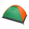 2-Person Waterproof Camping Dome Tent for Outdoor Hiking Survival Orange & Green - as picture