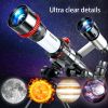 HD Astronomical Telescope Children Students Toys Gift Stargazing Monocular Teaching Aids for Science Experiment Simulate/Camping - Silver - China