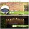 4Pcs Solar Powered Hanging Crystal Ball Lights Outdoor Waterproof - Warm